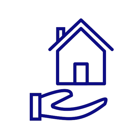 new mortgage icon in dark blue colour