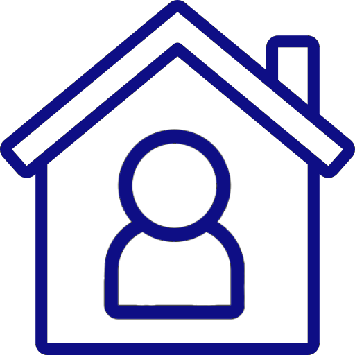 residential new mortgage icon in dark blue colour